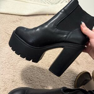 Black Platform Ankle Boots